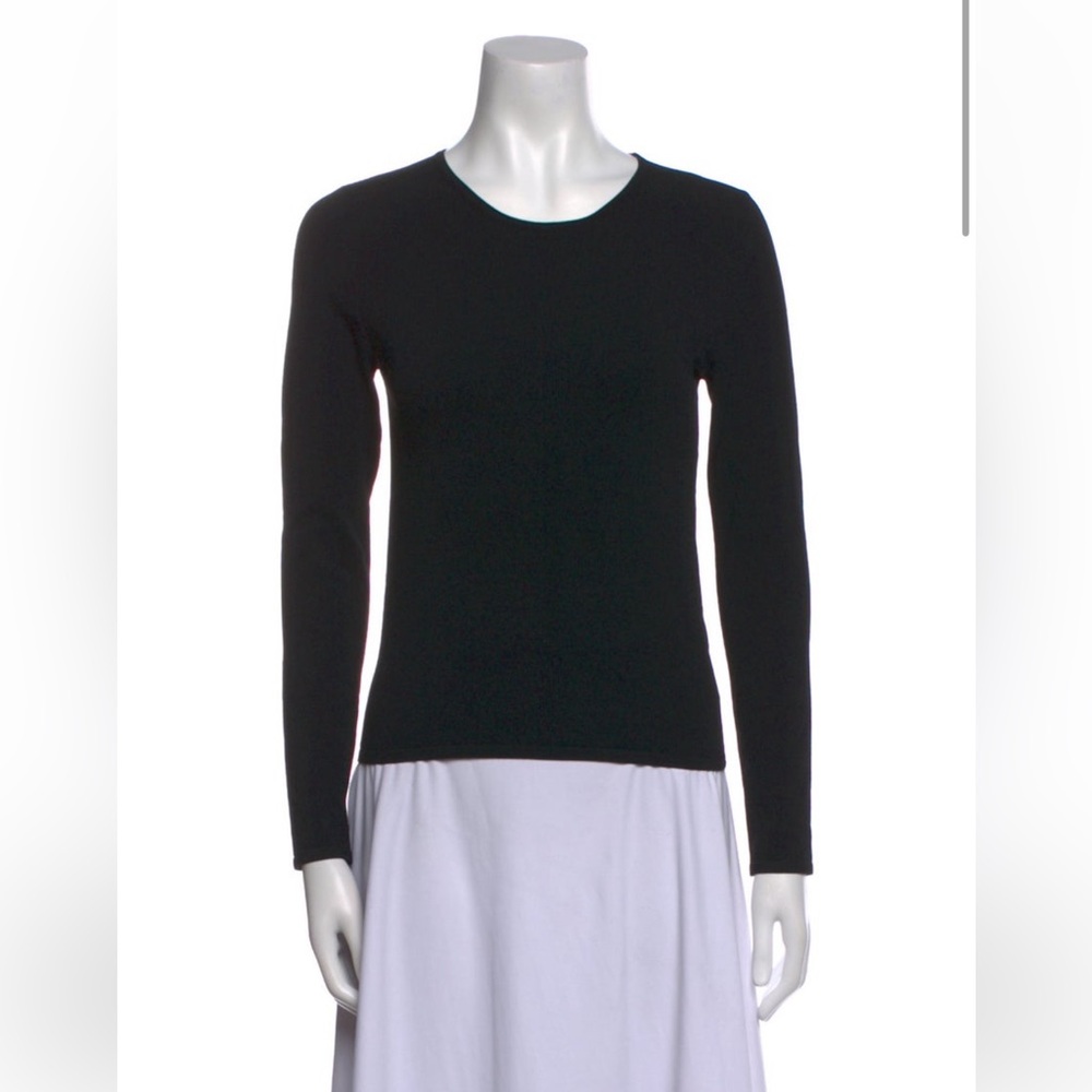 Brock Collection Classic Black Long Sleeve Women's Top size medium